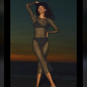 PQ Swim Rachel Sheer Shine Coverup Dress XS/S